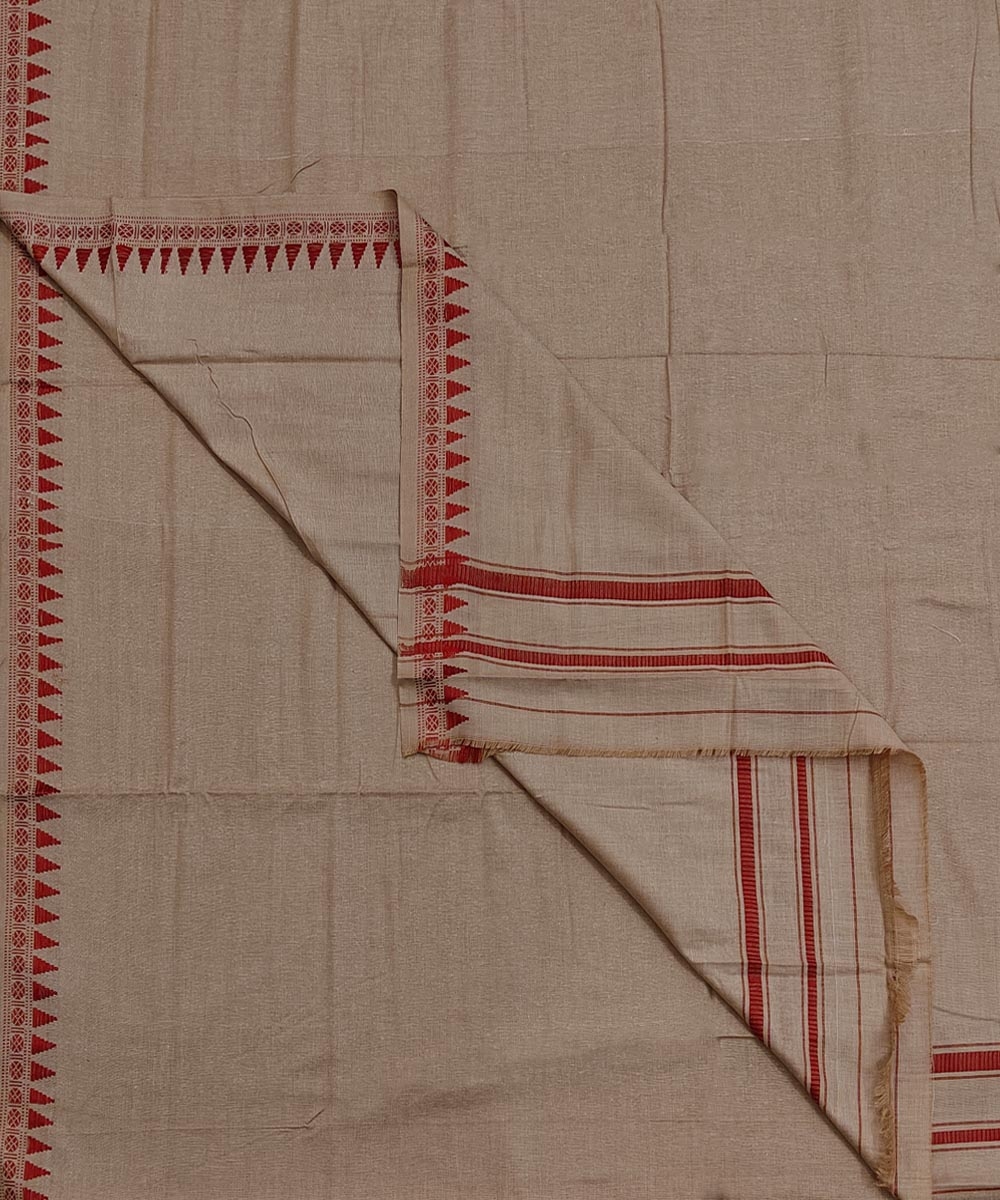 Beige Sambalpuri Handwoven Cotton Joda Image 1
