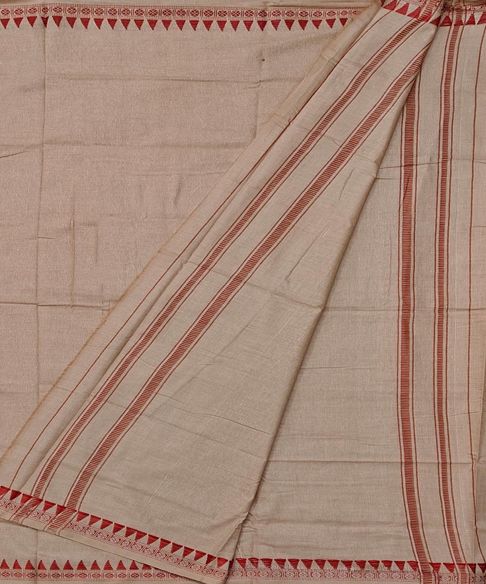 Beige Sambalpuri Handwoven Cotton Joda Image 2