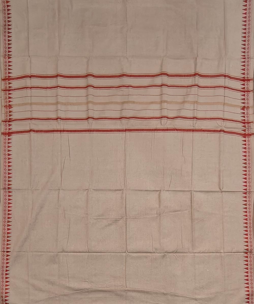 Beige Sambalpuri Handwoven Cotton Joda Image 4