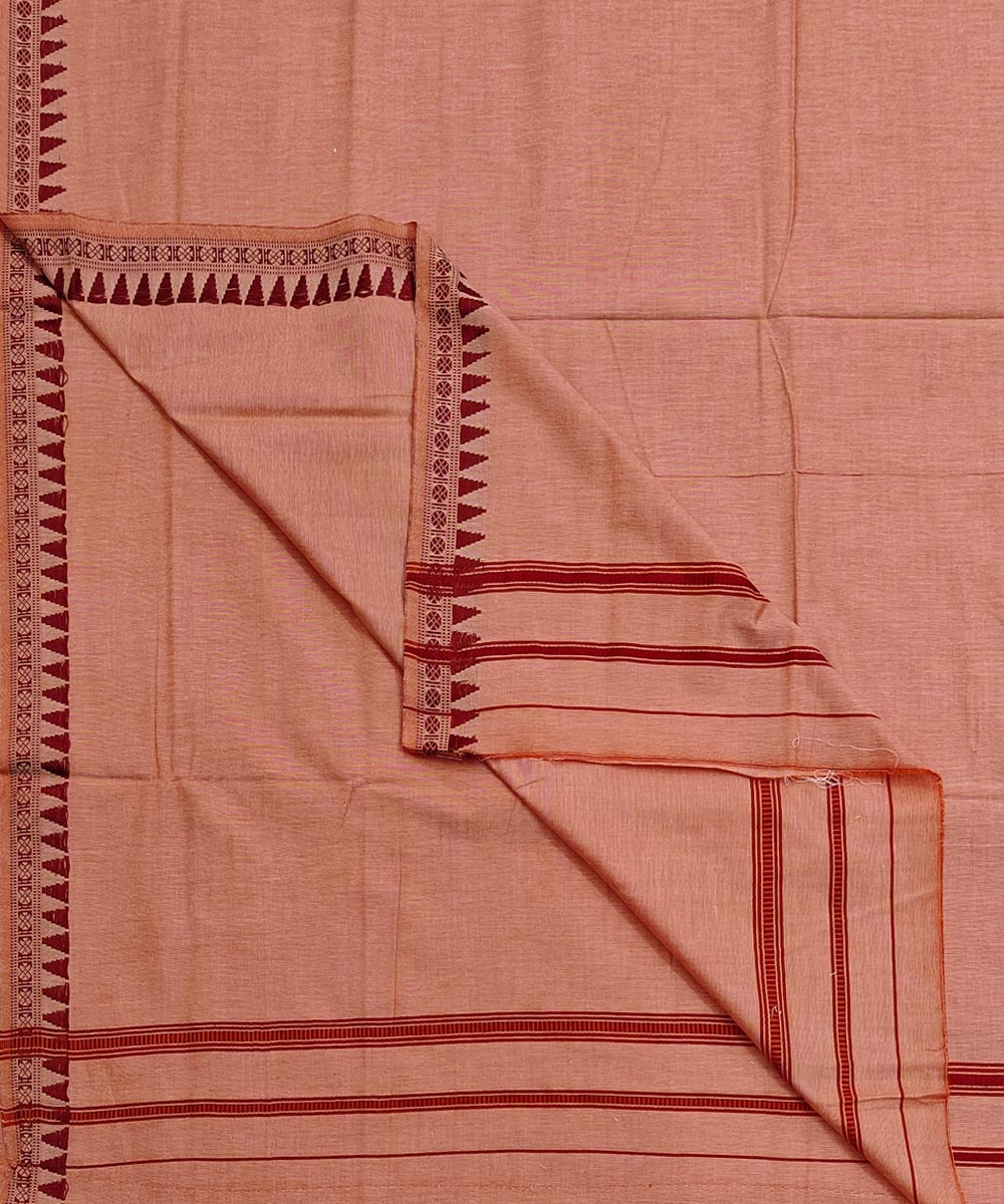 Orange Sambalpuri Handwoven Cotton Joda Image 1