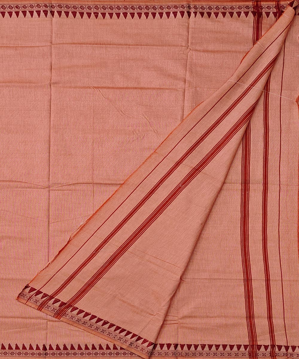 Orange Sambalpuri Handwoven Cotton Joda Image 2