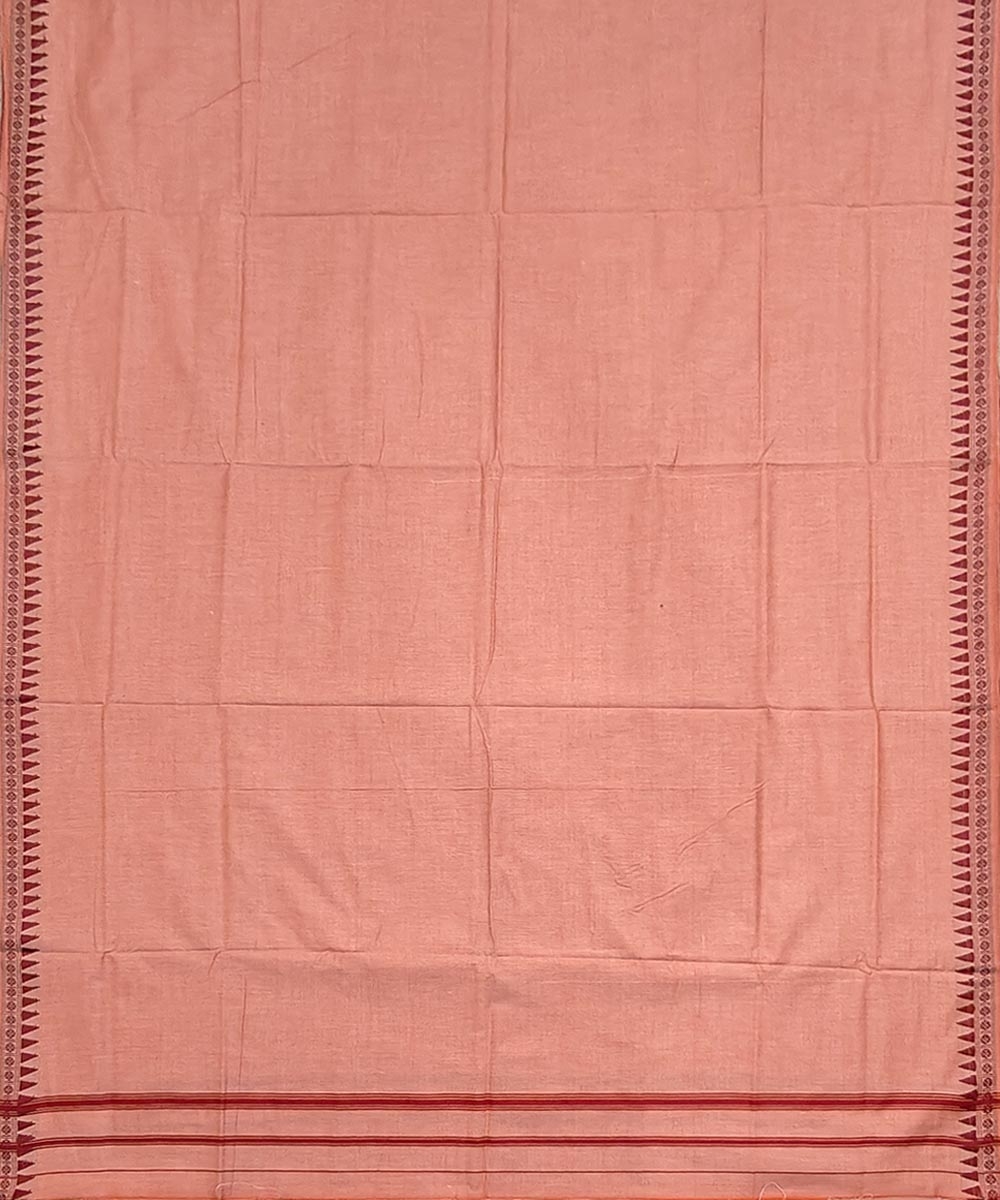 Orange Sambalpuri Handwoven Cotton Joda Image 3