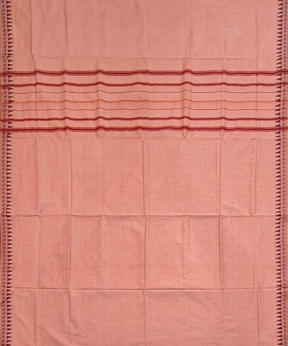Orange Sambalpuri Handwoven Cotton Joda Image 4