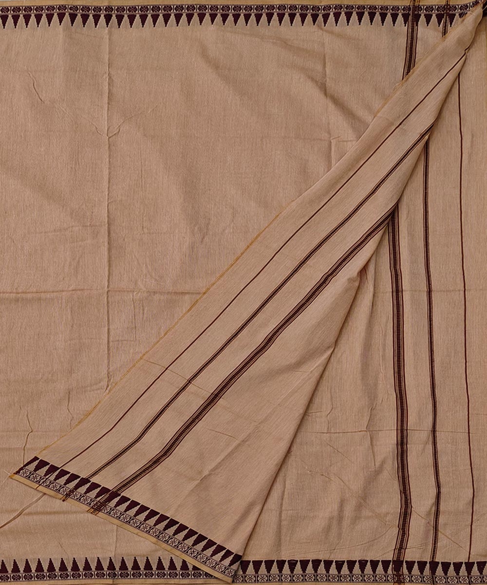 Beige Sambalpuri Handwoven Cotton Joda Image 2