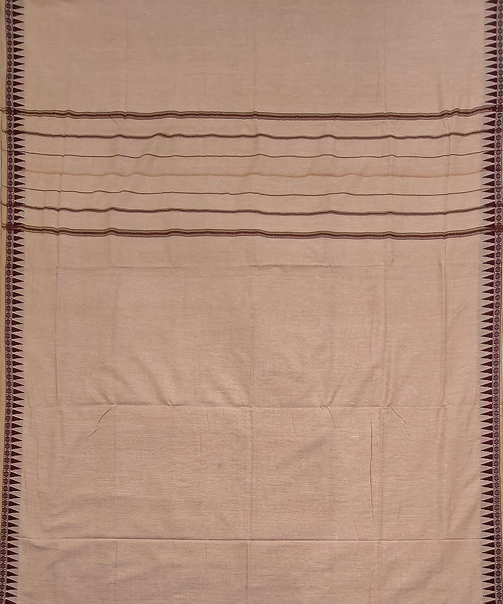 Beige Sambalpuri Handwoven Cotton Joda Image 4
