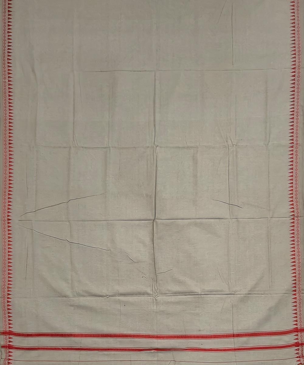 Peach Taffy Sambalpuri Handwoven Cotton Joda Image 3