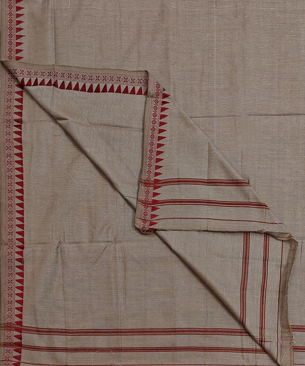 Beige Sambalpuri Handwoven Cotton Joda Image 1