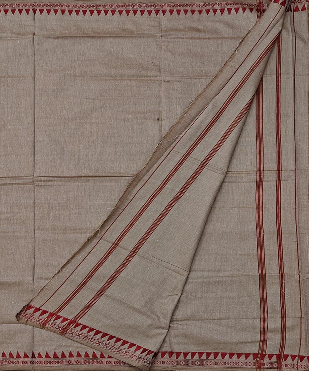 Beige Sambalpuri Handwoven Cotton Joda Image 2