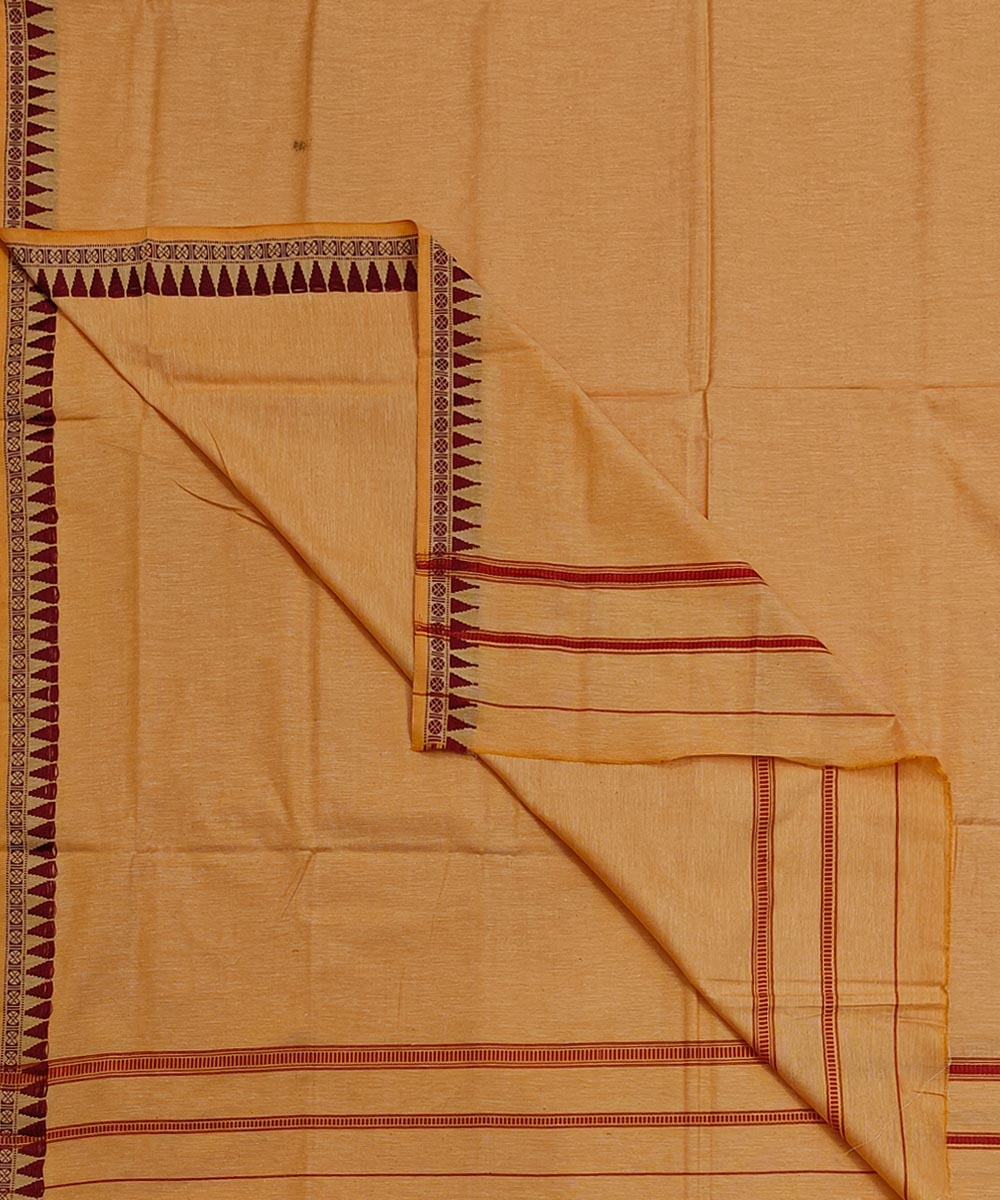 Yellow Sambalpuri Handwoven Cotton Joda Image 1