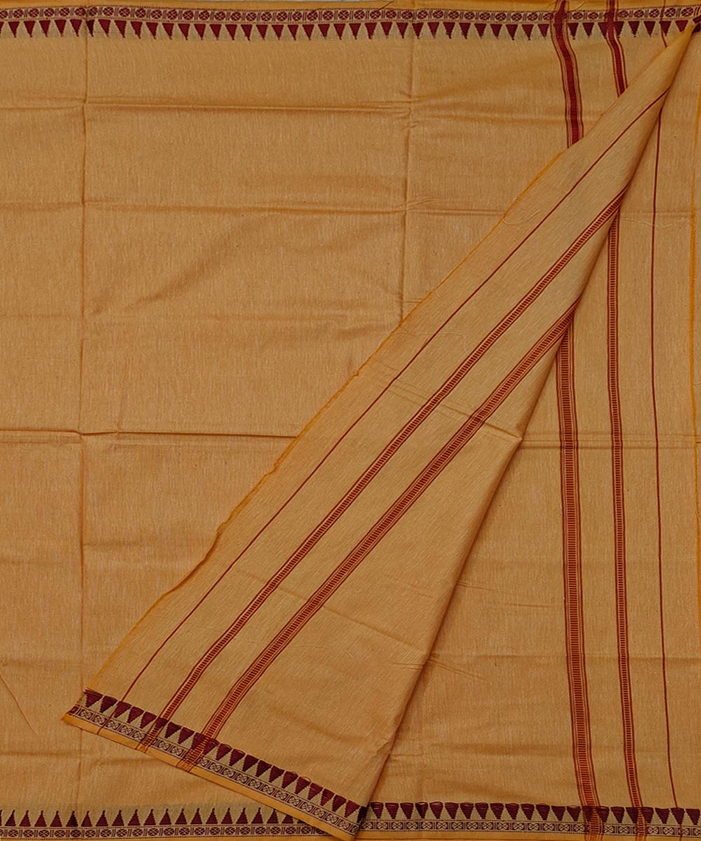 Yellow Sambalpuri Handwoven Cotton Joda Image 2
