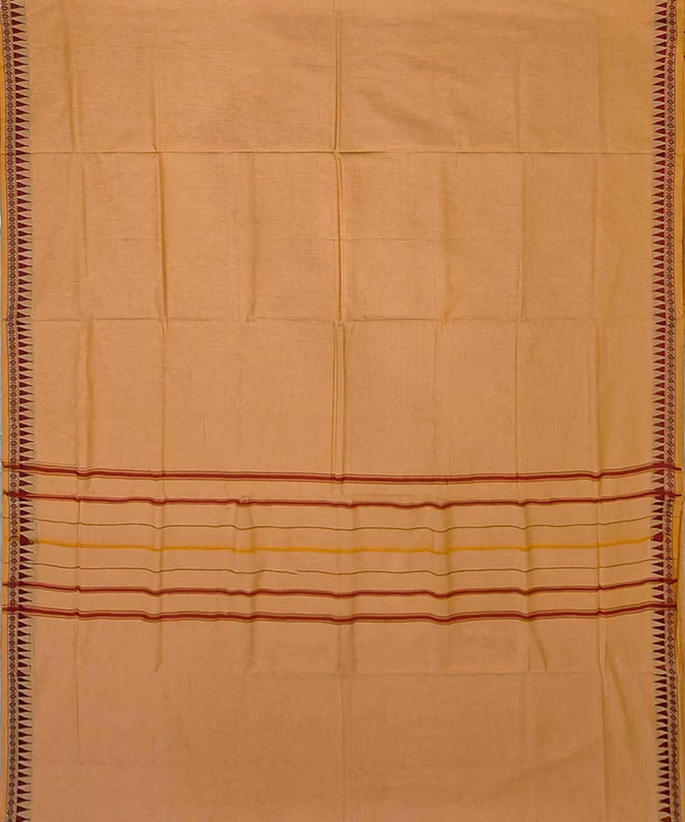 Yellow Sambalpuri Handwoven Cotton Joda Image 4