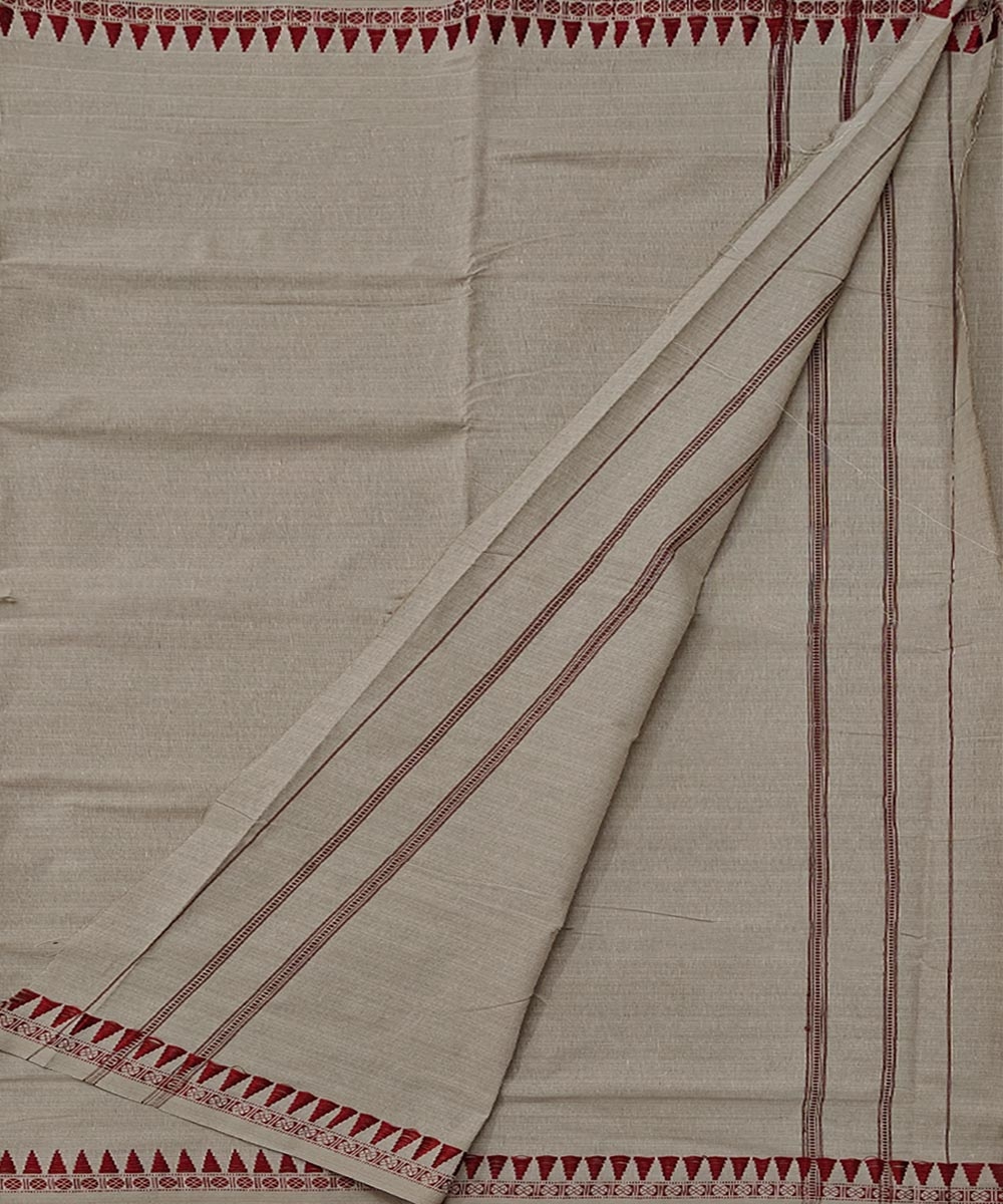 Beige Sambalpuri Handwoven Cotton Joda Image 2