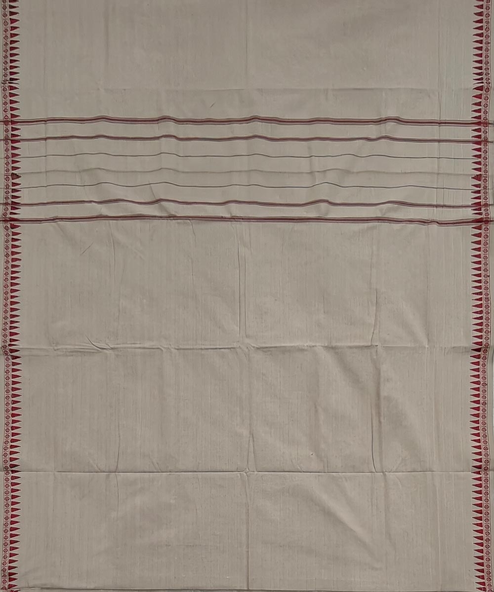 Beige Sambalpuri Handwoven Cotton Joda Image 4
