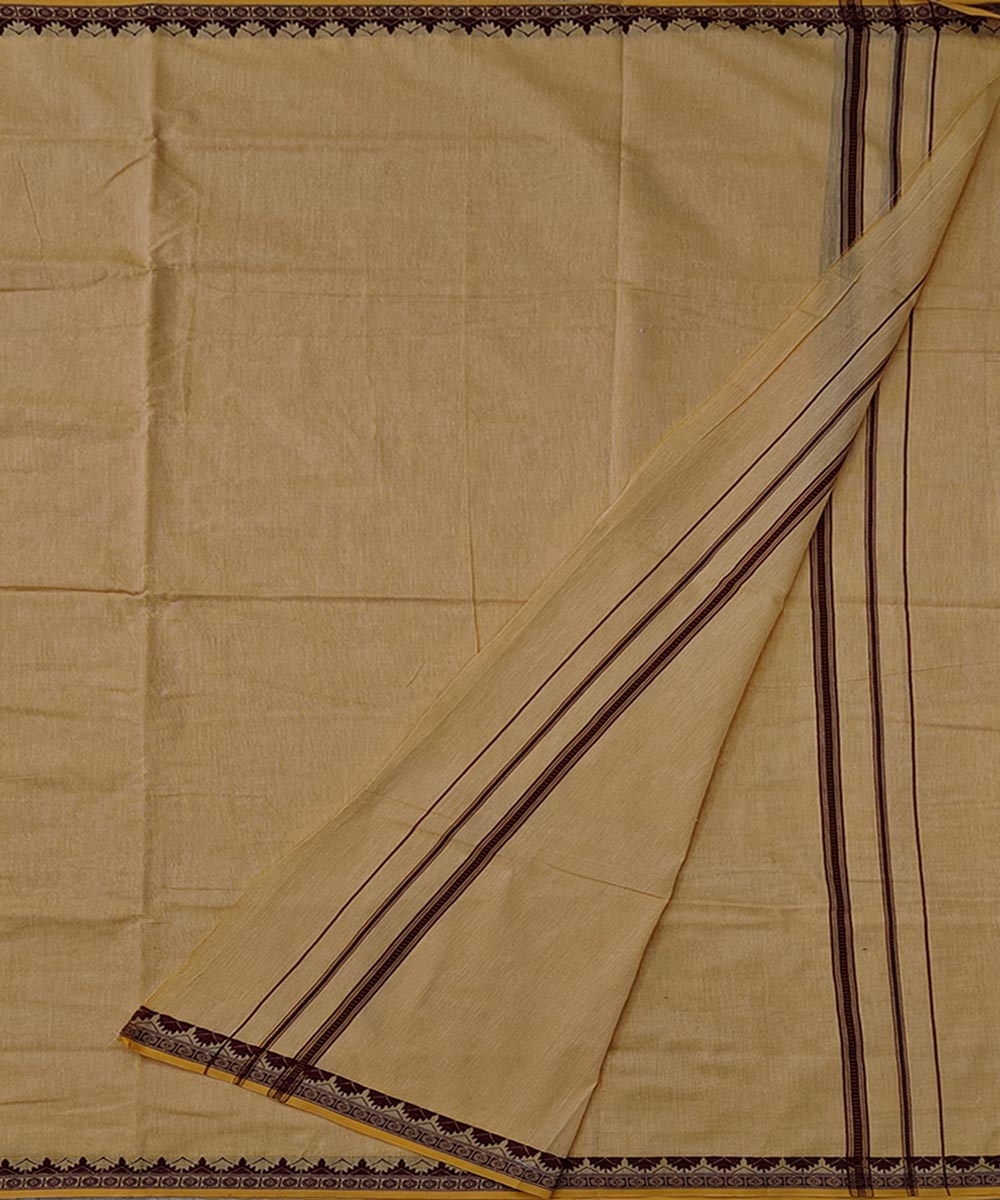 Yellow Sambalpuri Handwoven Cotton Joda Image 2