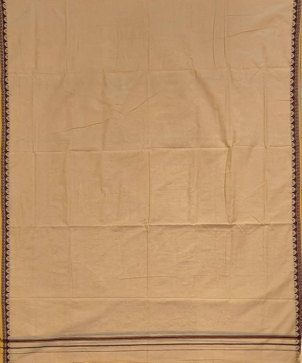 Yellow Sambalpuri Handwoven Cotton Joda Image 3