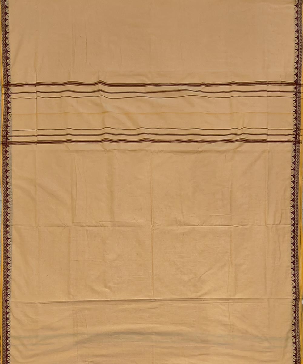 Yellow Sambalpuri Handwoven Cotton Joda Image 4