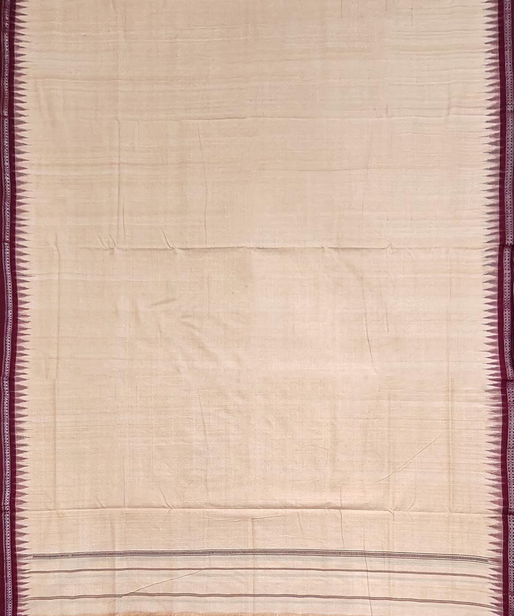 Beige Sambalpuri Handwoven Cotton Joda Image 3