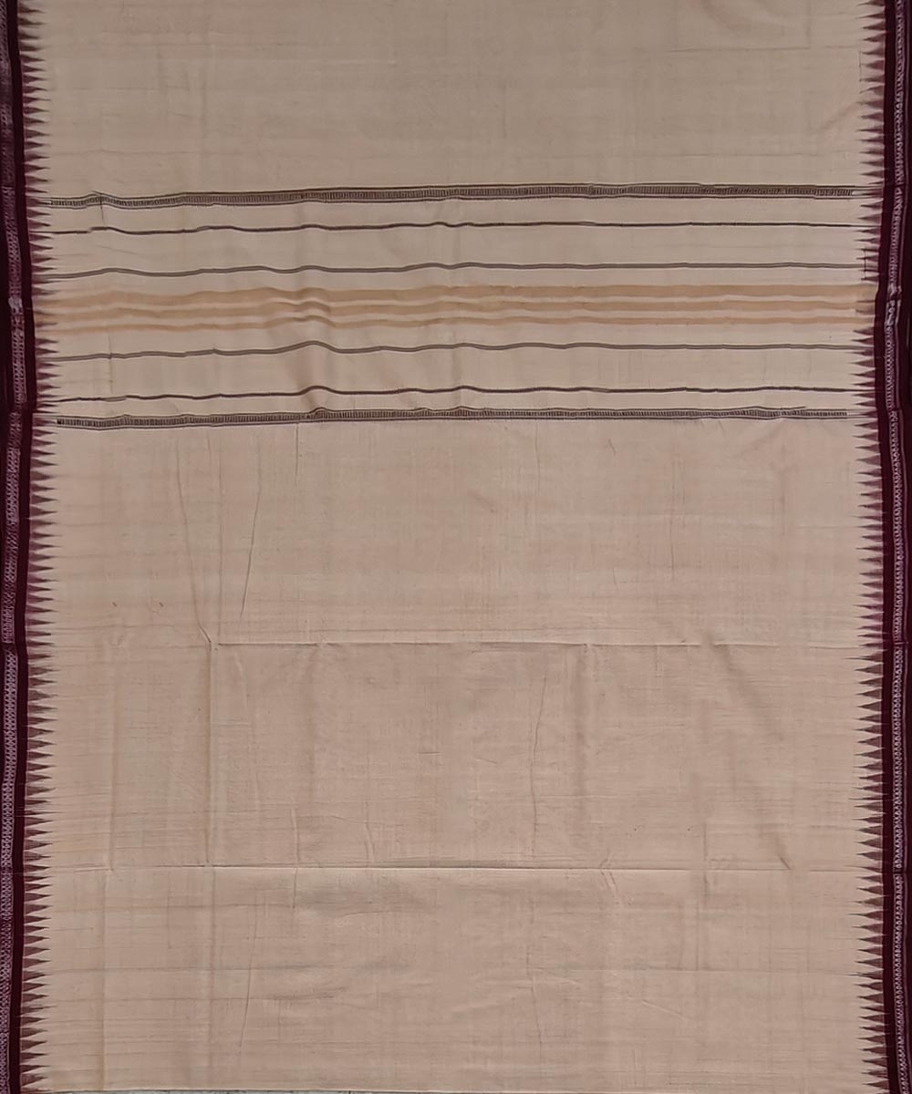 Beige Sambalpuri Handwoven Cotton Joda Image 4
