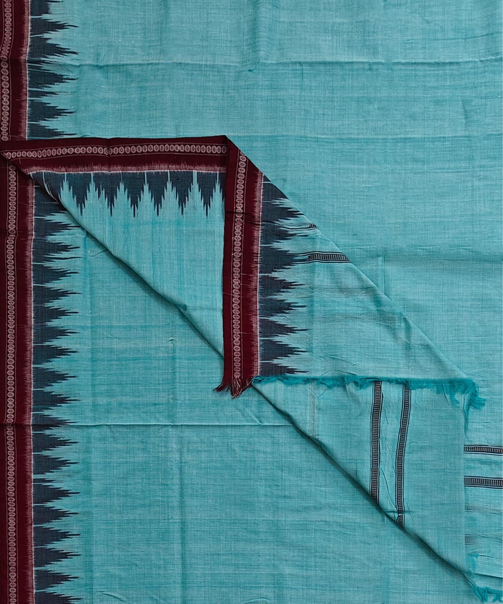 Green Sambalpuri Handwoven Cotton Joda Image 1