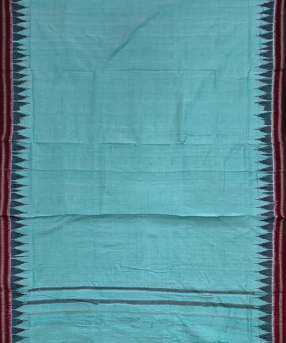Green Sambalpuri Handwoven Cotton Joda Image 3