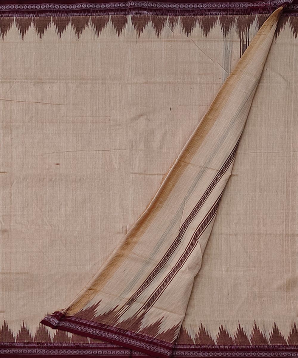 Beige Sambalpuri Handwoven Cotton Joda Image 2
