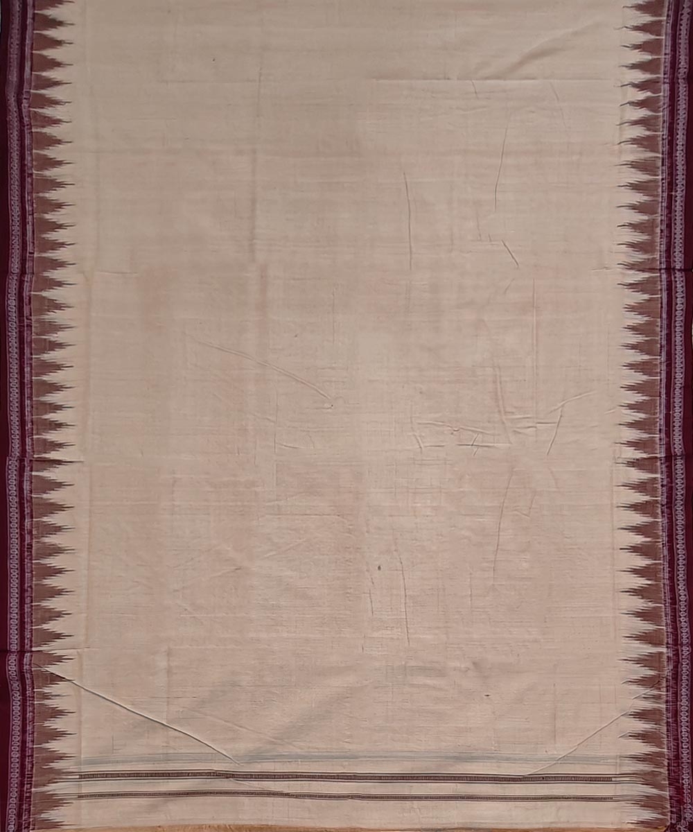 Beige Sambalpuri Handwoven Cotton Joda Image 3