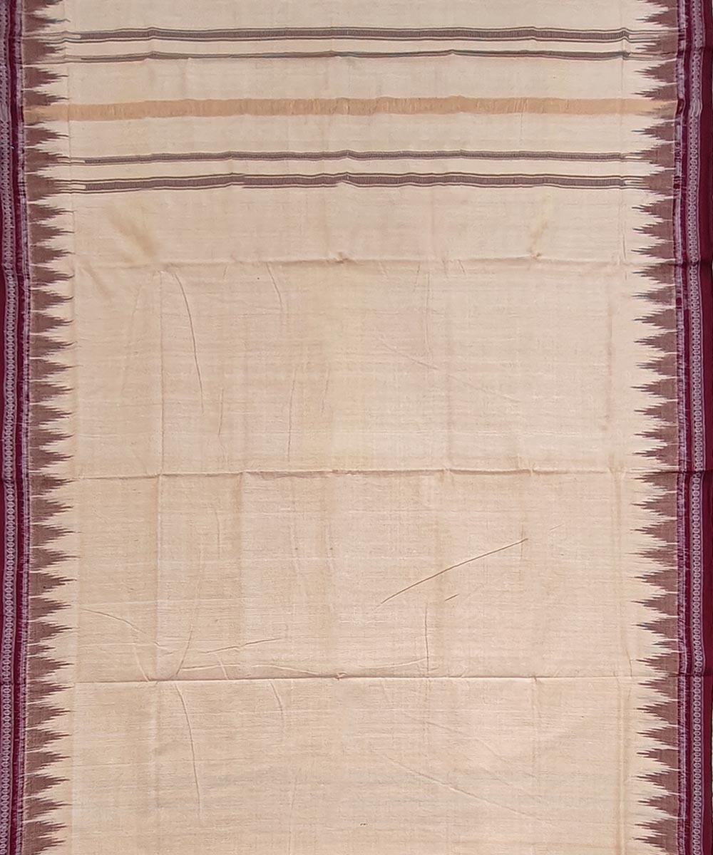 Beige Sambalpuri Handwoven Cotton Joda Image 4