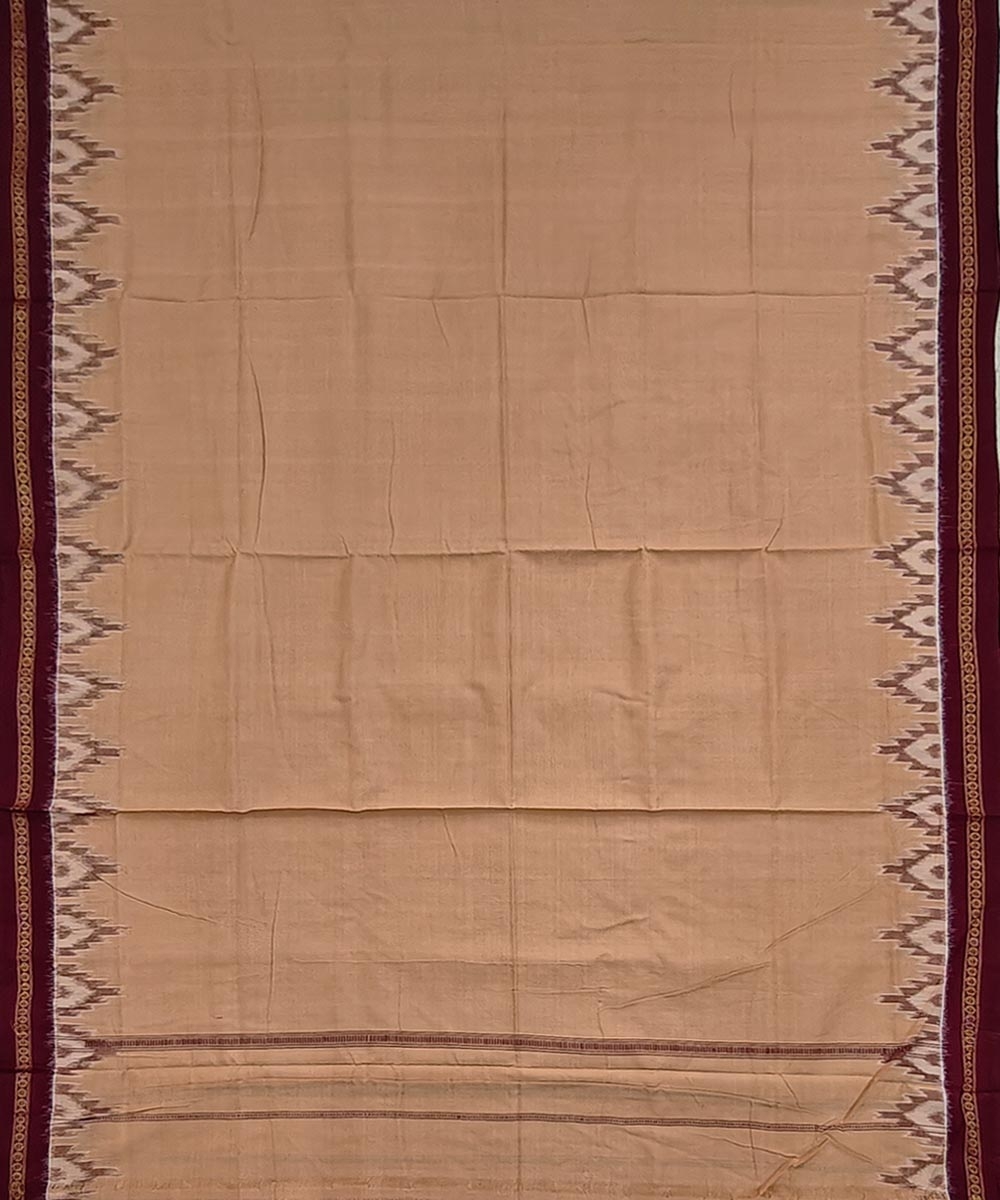 Brown Sambalpuri Handwoven Cotton Joda Image 3