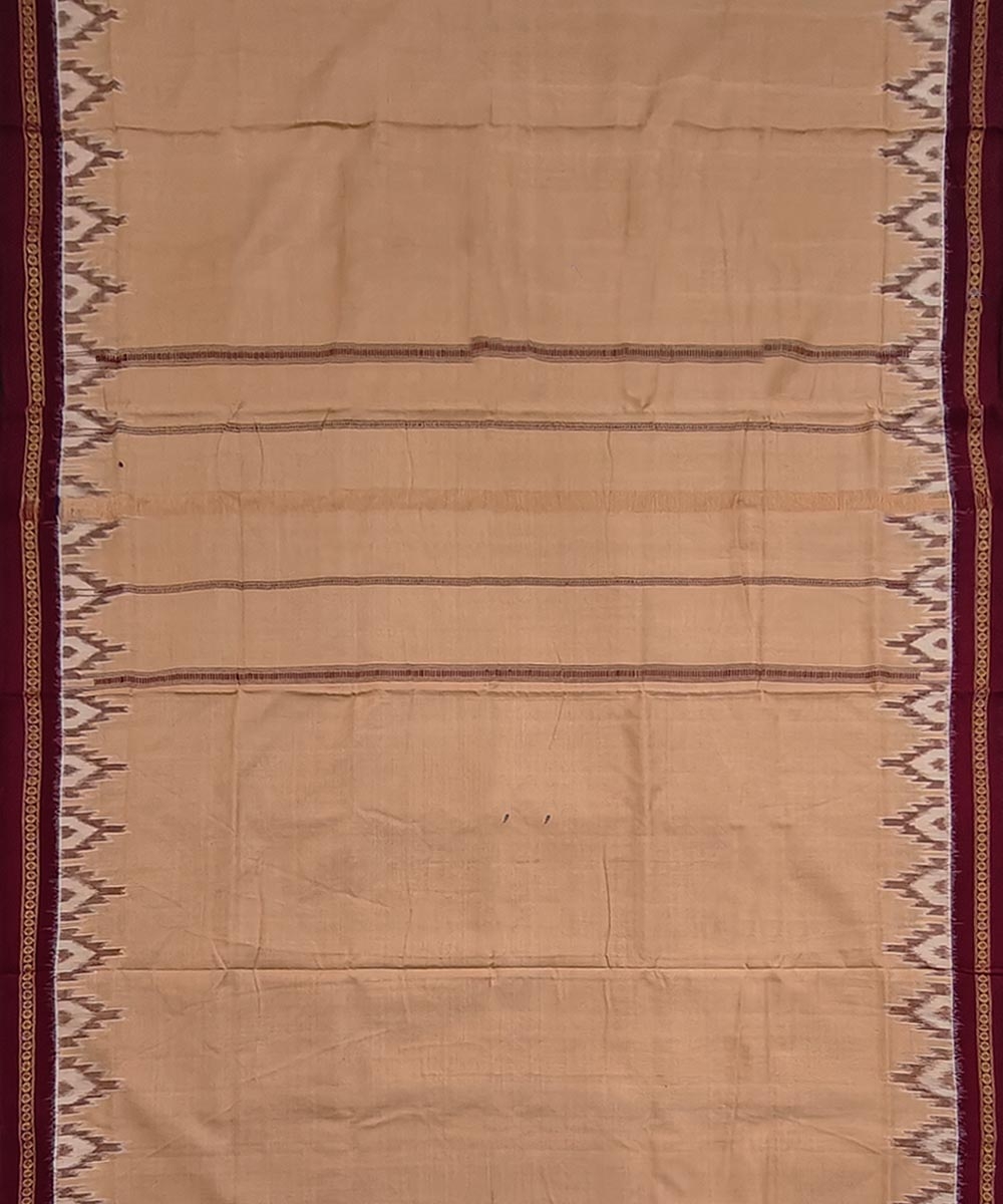 Brown Sambalpuri Handwoven Cotton Joda Image 4