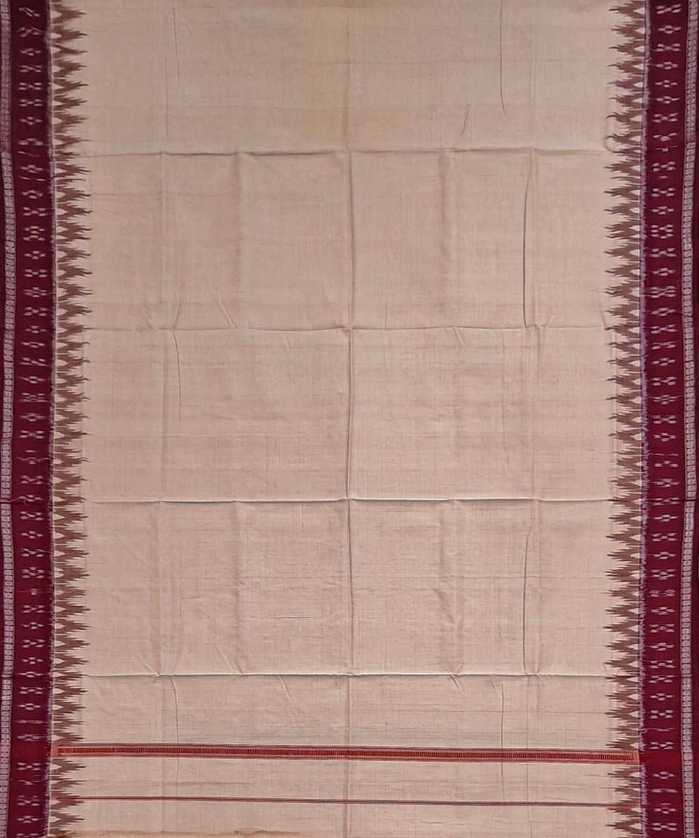Beige Sambalpuri Handwoven Cotton Joda Image 3