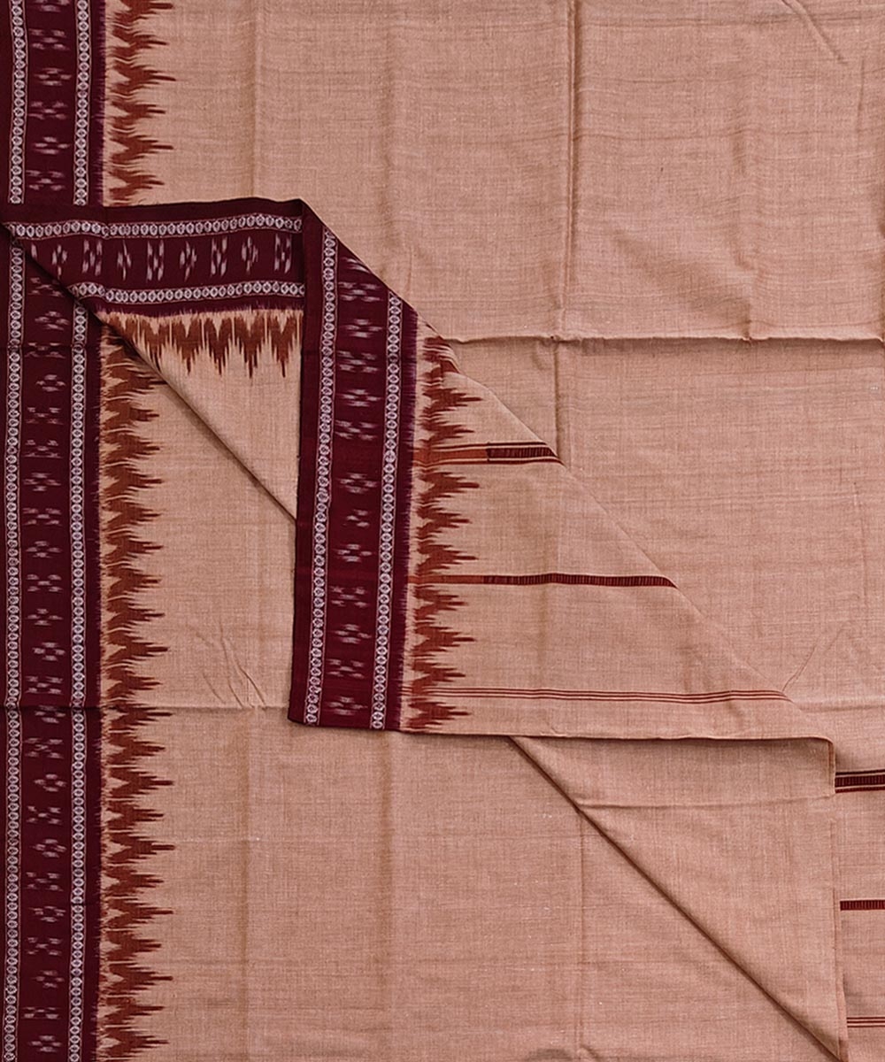 Beige Sambalpuri Handwoven Cotton Joda Image 1