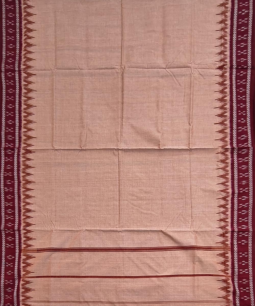 Beige Sambalpuri Handwoven Cotton Joda Image 3