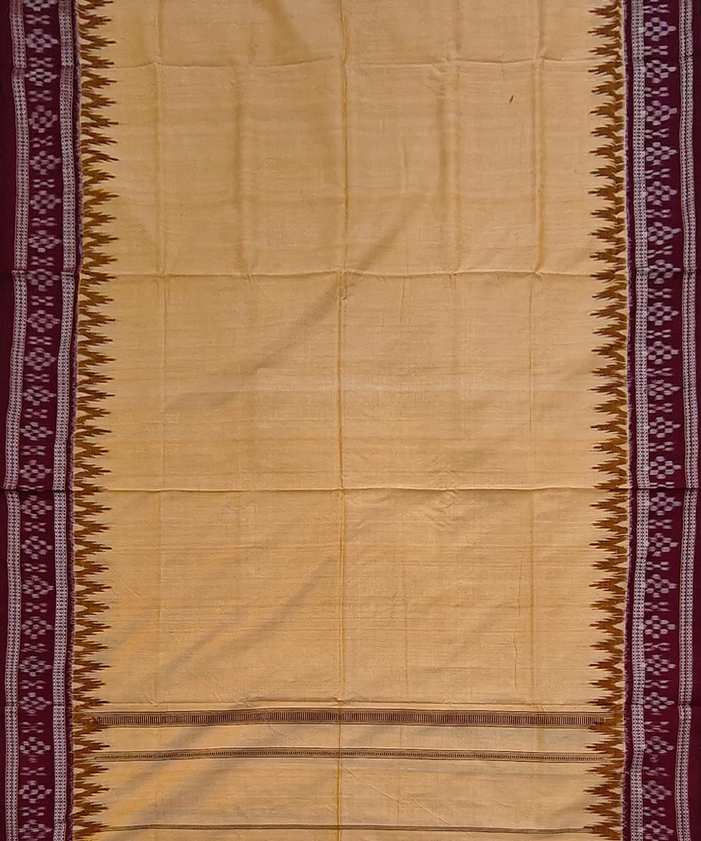 Yellow Sambalpuri Handwoven Cotton Joda Image 3