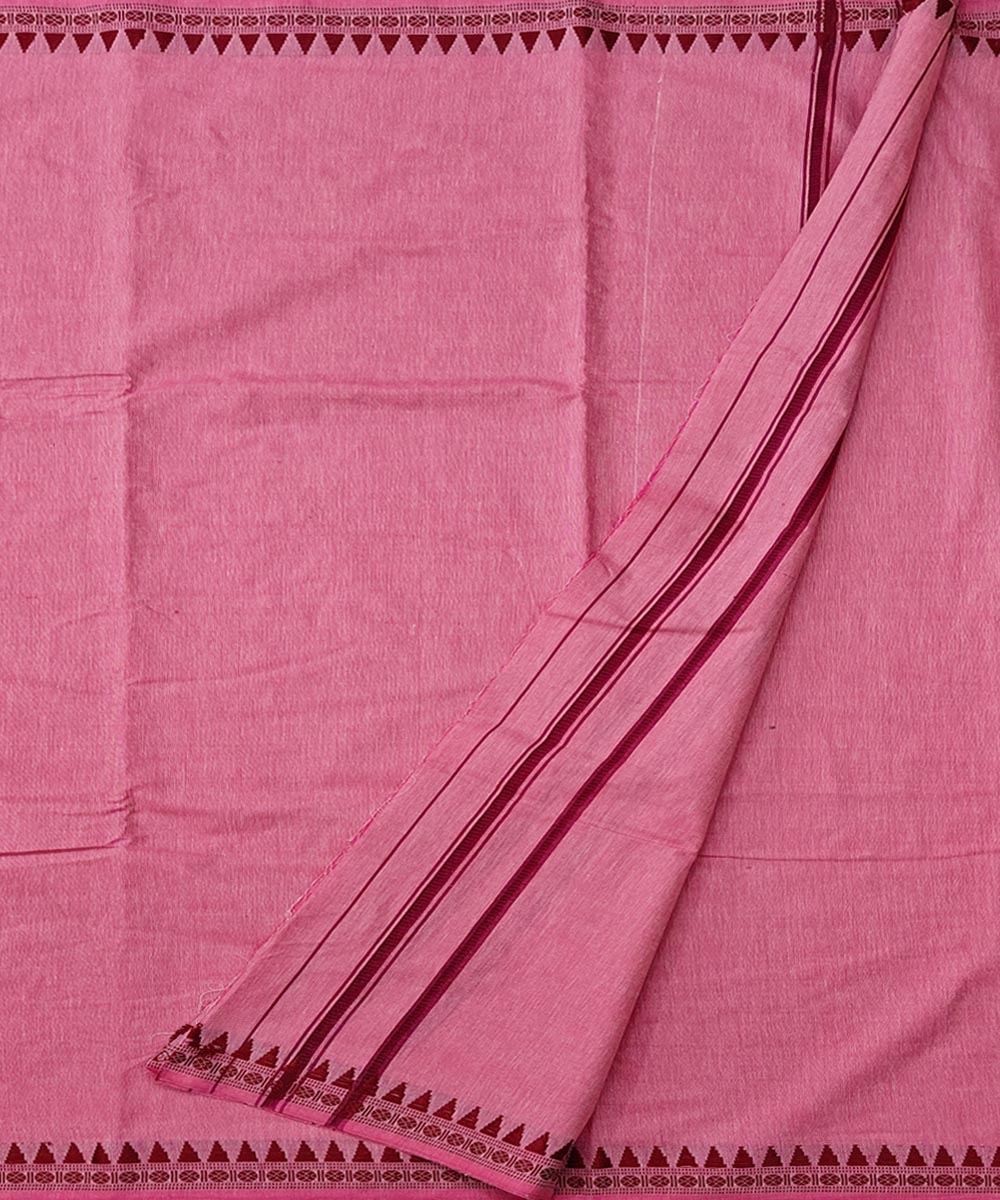 Pink Sambalpuri Handwoven Cotton Joda Image 2