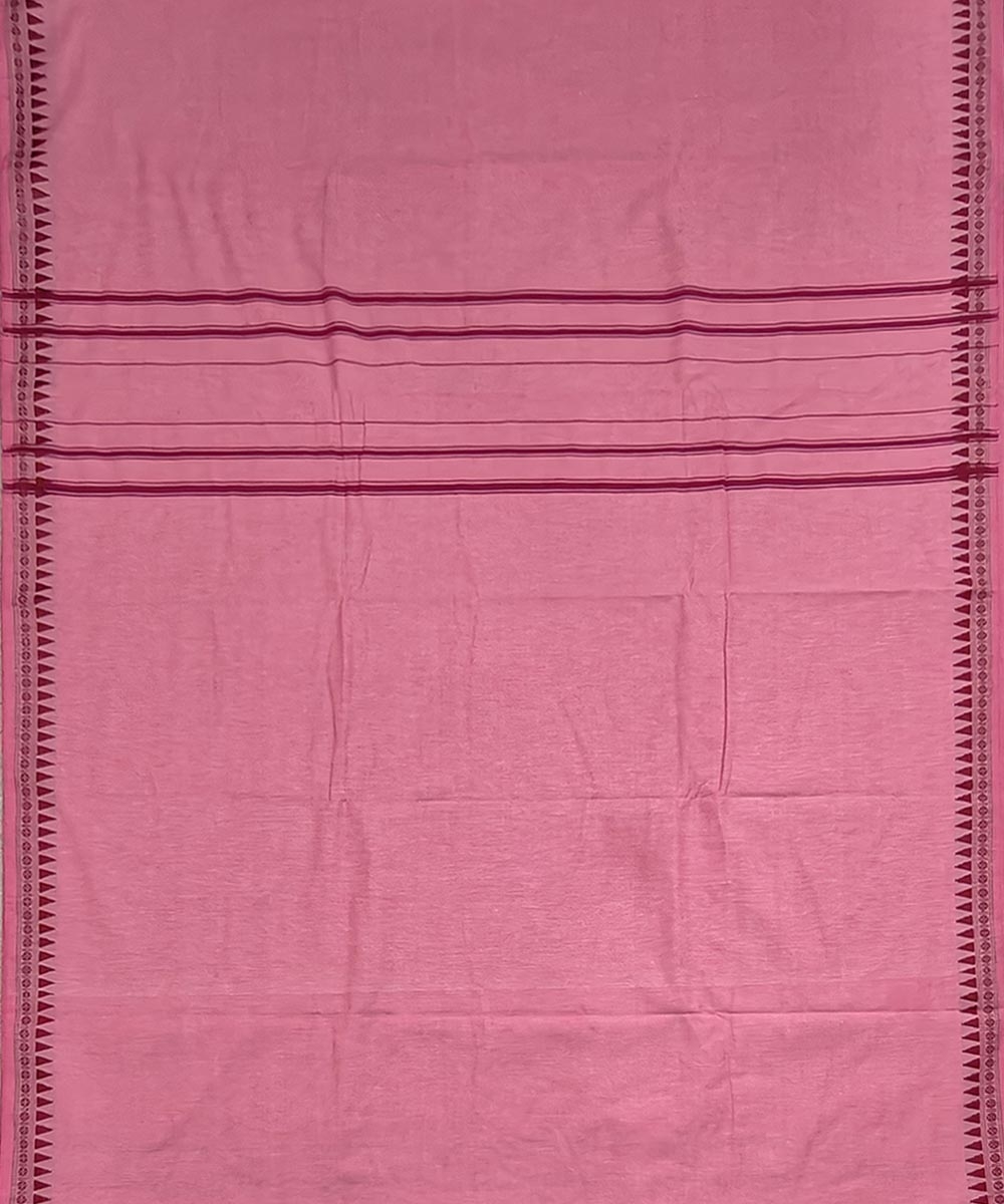 Pink Sambalpuri Handwoven Cotton Joda Image 4