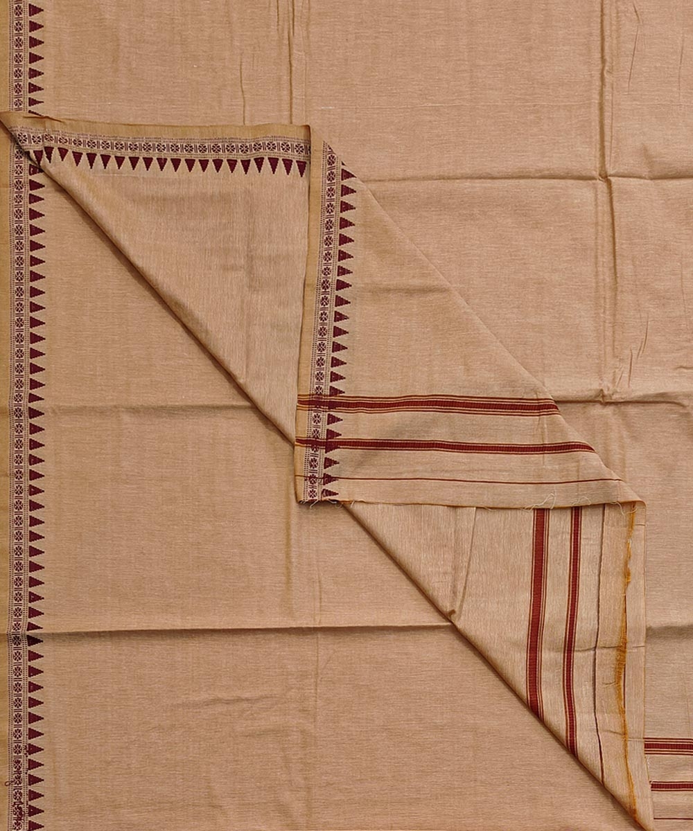 Beige Sambalpuri Handwoven Cotton Joda Image 1