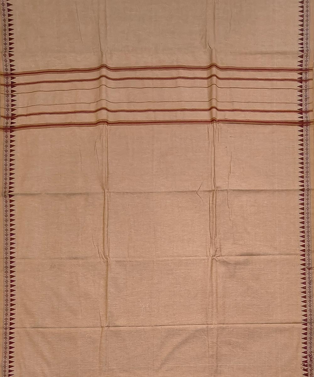 Beige Sambalpuri Handwoven Cotton Joda Image 4