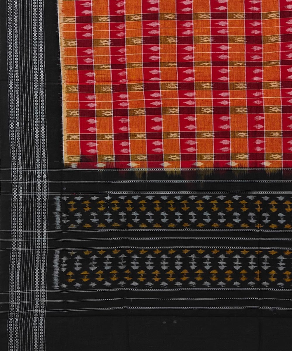 Multicolour Sambalpuri Handwoven Single Ikat Cotton Dupatta Image 3