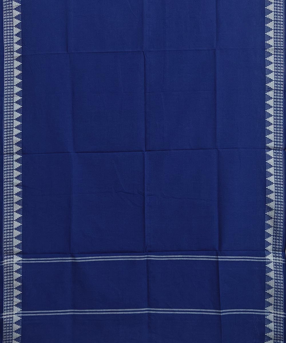 Blue Sambalpuri Handwoven Single Ikat Cotton Dupatta Image 2