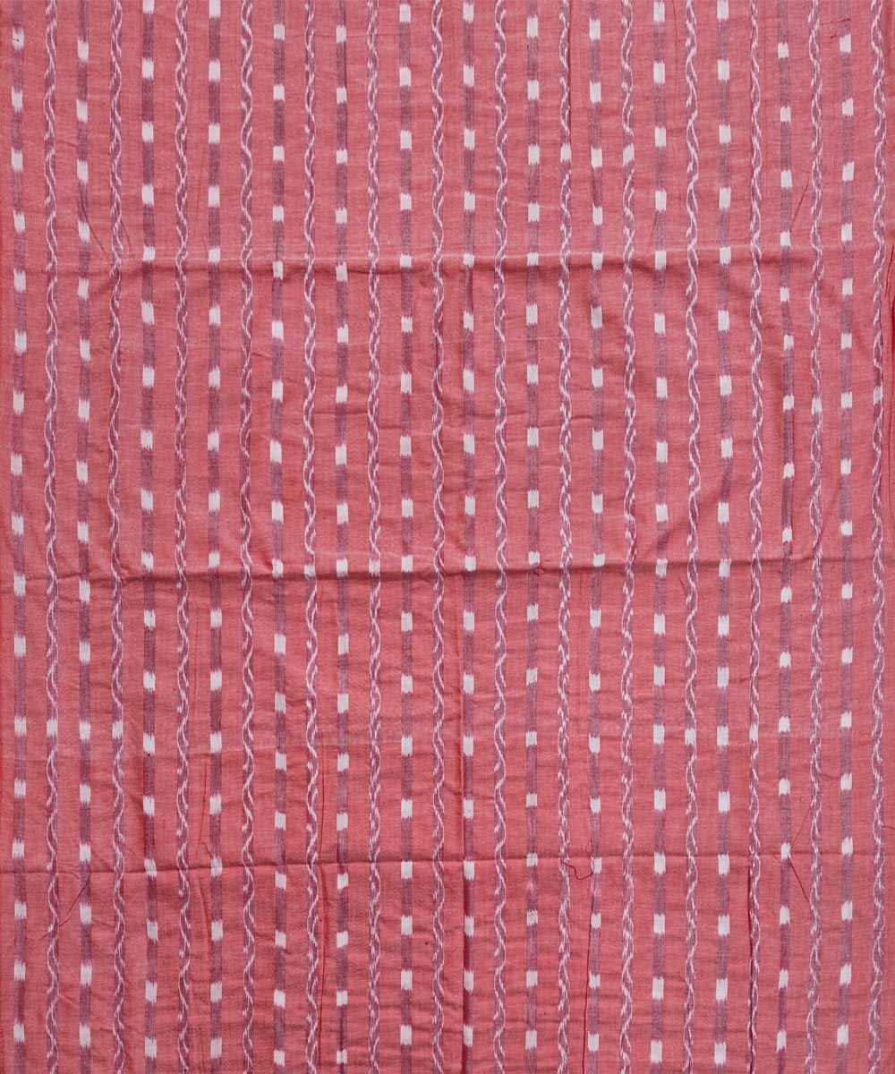 Pink Sambalpuri Handwoven Single Ikat Shirting Materials Image 2