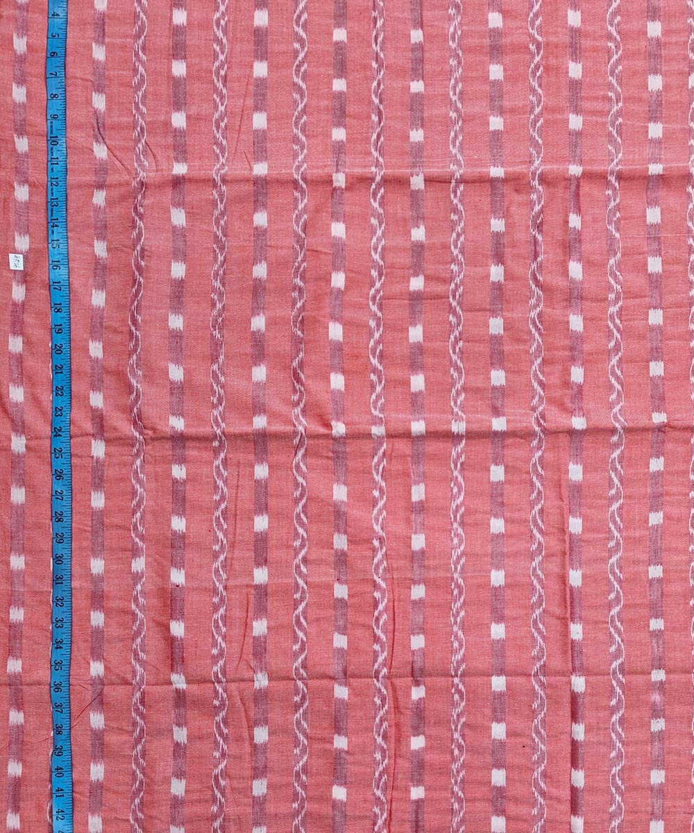 Pink Sambalpuri Handwoven Single Ikat Shirting Materials Image 4