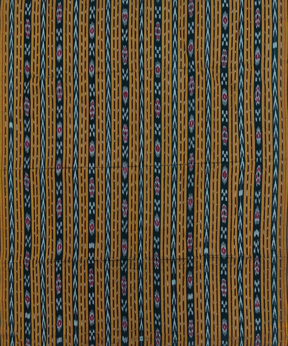 Green Sambalpuri Handwoven Single Ikat Shirting Materials Image 2