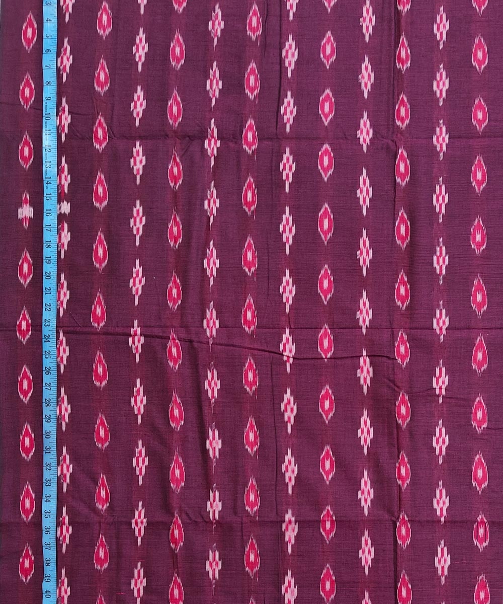 Purple Sambalpuri Handwoven Single Ikat Shirting Materials Image 4