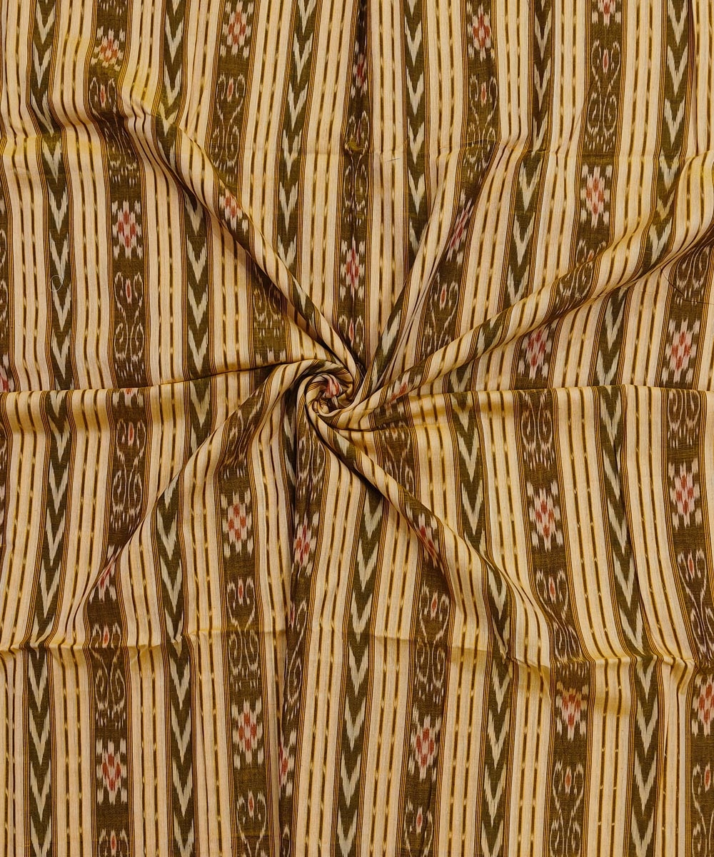 Yellow Sambalpuri Handwoven Single Ikat Shirting Materials Image 1