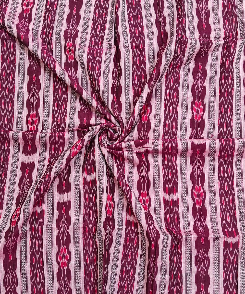 Purple Sambalpuri Handwoven Single Ikat Shirting Materials Image 1