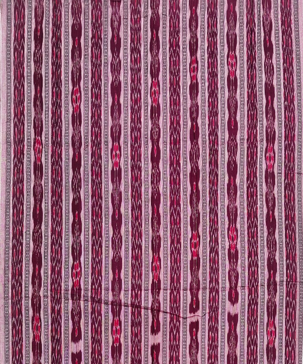 Purple Sambalpuri Handwoven Single Ikat Shirting Materials Image 2