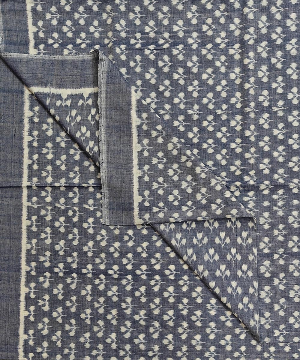 Gray Sambalpuri Handwoven Single Ikat Shirting Materials Image 3