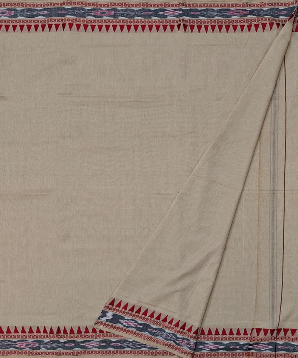 Beige Sambalpuri Handwoven Cotton Joda Image 2