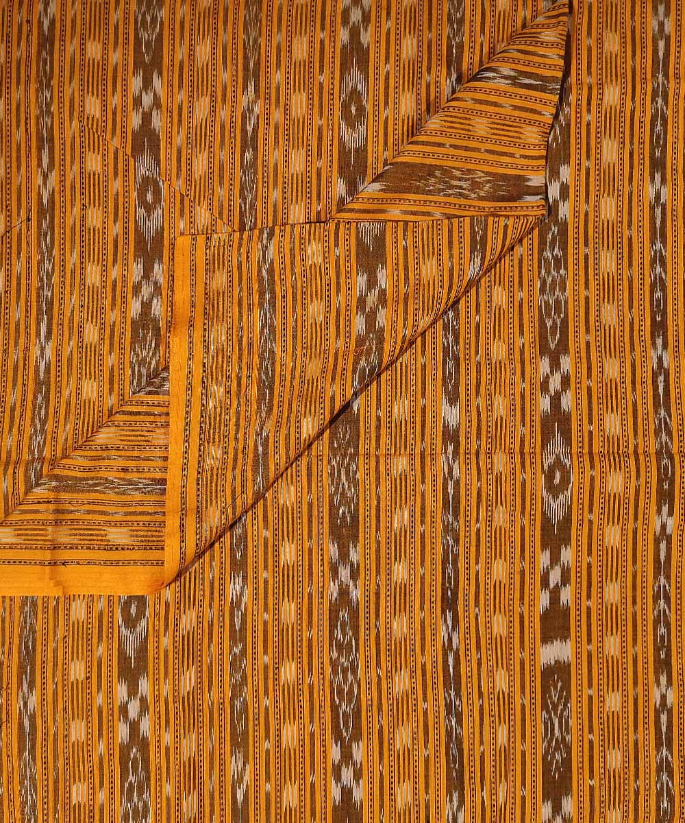 Yellow Nuapatna Handwoven Single Ikat Shirting Materials Image 3