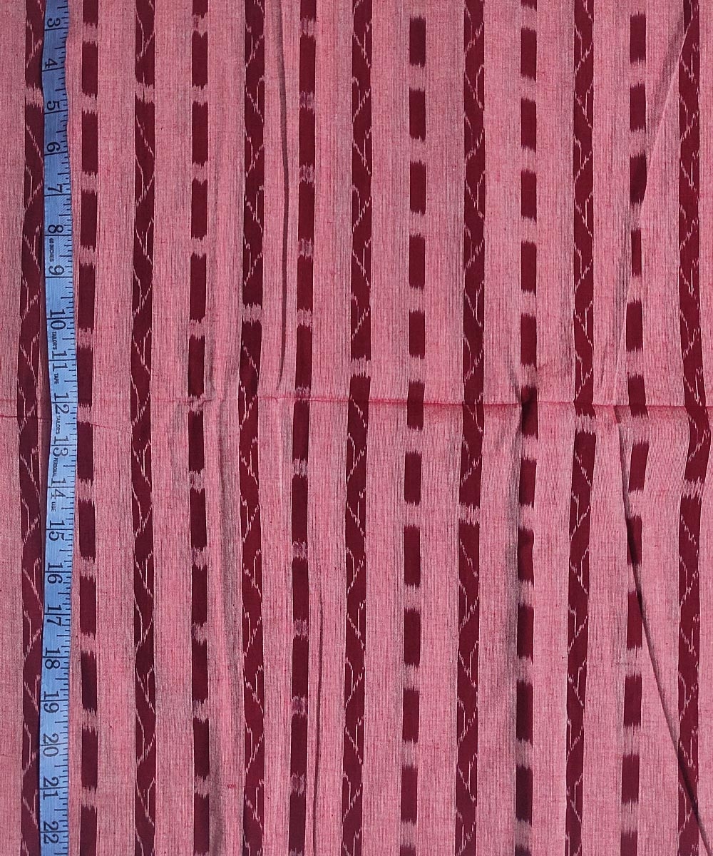 Peach Taffy Nuapatna Handwoven Single Ikat Shirting Materials Image 4